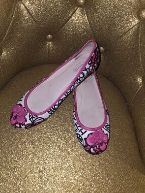 Coach Pink Floral Ballet Flats - Women's Slip-On Sneakers